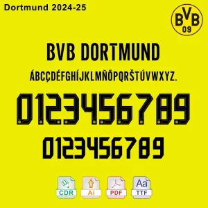 Dortmund 2024/25 Font Vector Download