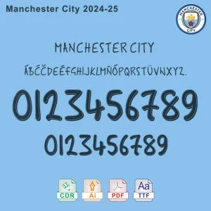 Manchester City UCL 2024-25 Font