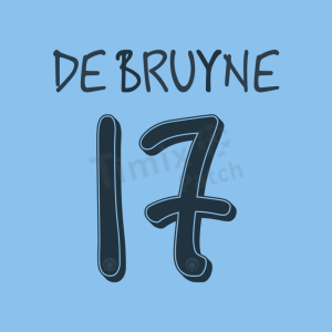 Mancity 2024-25 Font Nameset Printing DE BRUYNE-#17