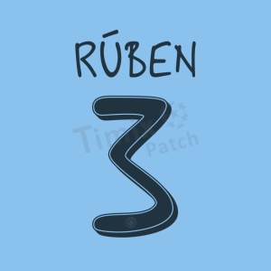 Mancity 2024-25 Font Nameset Printing RBBEN-#3