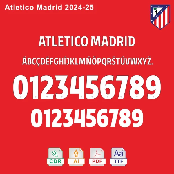 Atletico Madrid 2024-2025 Font